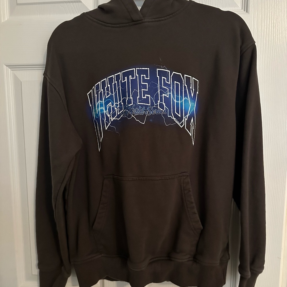 White Fox Hoodie | Set It Up Hoodie Charcoal